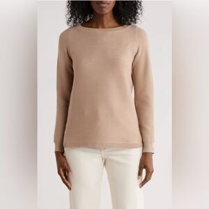 Cyrus ribbed Women's Sweater in Soft Beige, size small